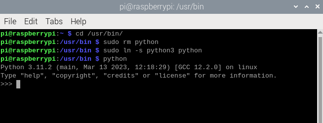 how to change the default python version on raspberry... Chapter 1 Software installation and Test (necessary) — fnk0043-docs v1 ...