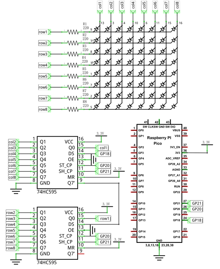 16. Chapter 74HC595 & LED Matrix — fnk0058-docs v1.0.0 documentation