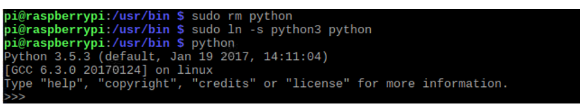 how to change the default python version on raspberry... 0. Chapter Preparation — fnk0066-docs v1.0.0 documentation