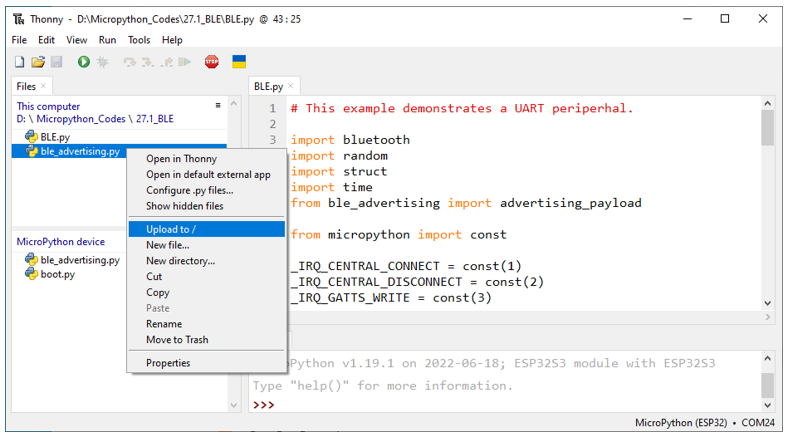 python and bluetooth – part 1: scanning for devices... 2. Chapter Bluetooth — fnk0085-docs v1.0.0 documentation