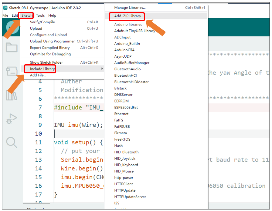 Chapter 8 Gyroscope Test — fnk0097-docs v1.0.0 documentation
